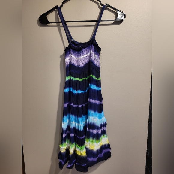 Justice Girls Dress Colorful Tie-Dye Maxi Dress, Size 14 (22" Waist) - Picture 2 of 2